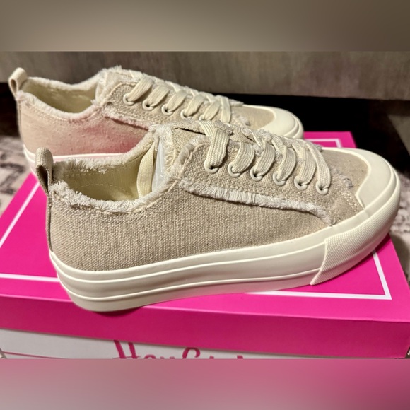 Corkys “Hey Girl” Natural Canvas Sneakers - Picture 3 of 6